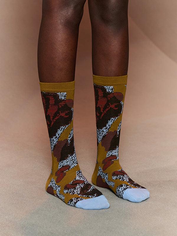 Henrik Vibskov Goats Socks - Goats Brown