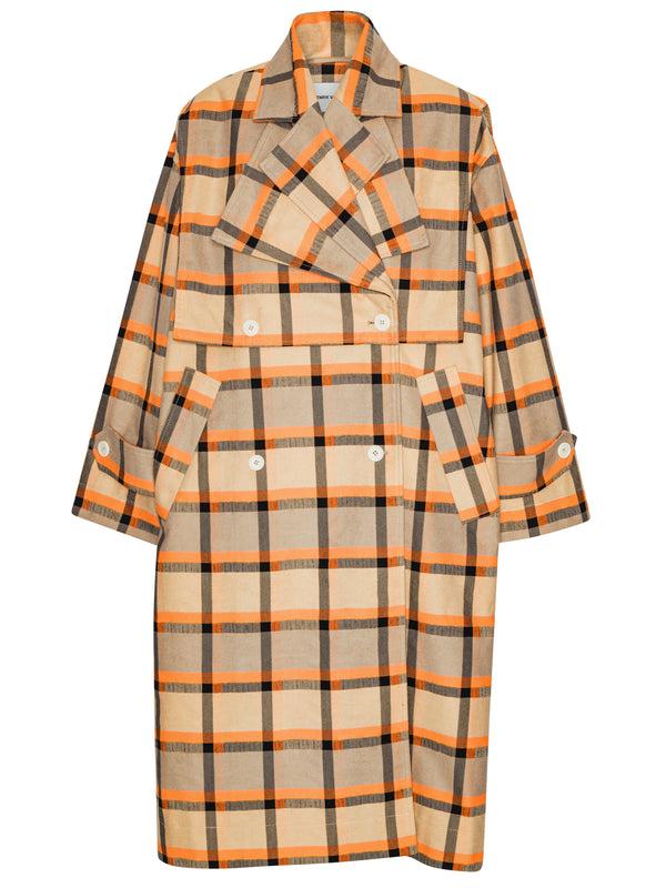 henrik vibskov Hands Down Coat - Trench Checks