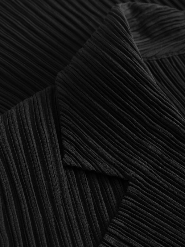 Henrik Vibskov Hatching Pleats Coat - Black