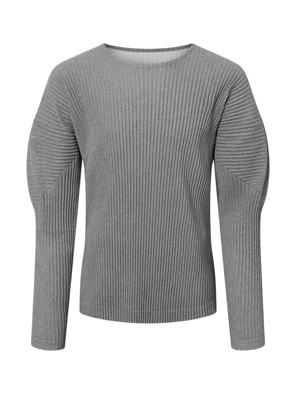 henrik vibskov Homme Plisse T-Shirt - Olive Grey