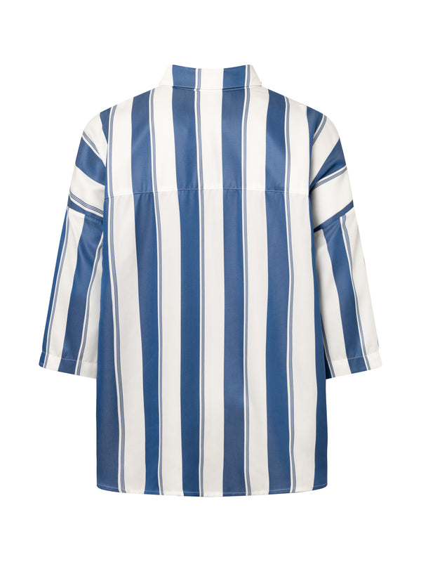 Henrik Vibskov Jacob Shirt - White With Blue Stripes