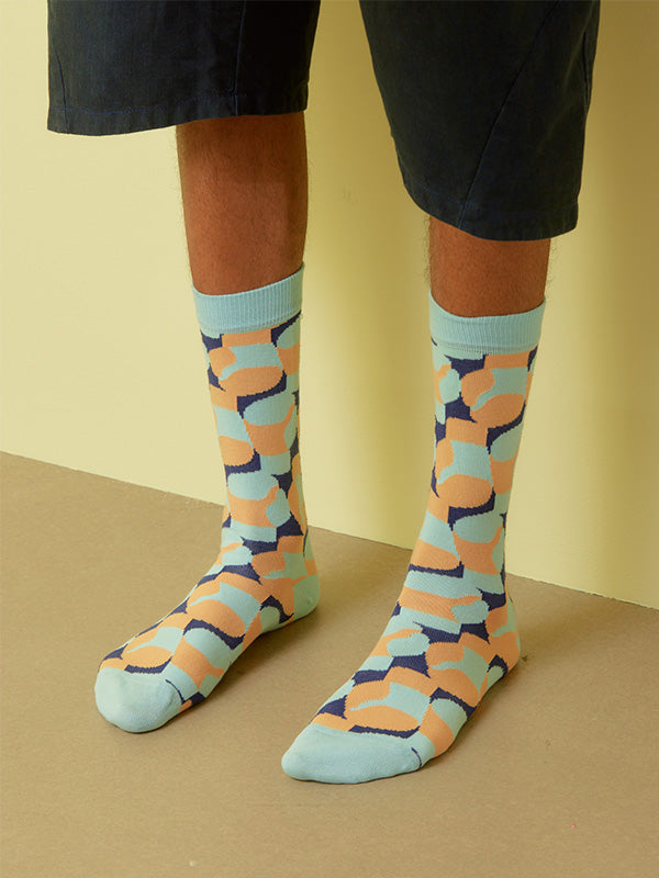 Henrik Vibskov K.O Socks Homme - Blue Sunset Gloves
