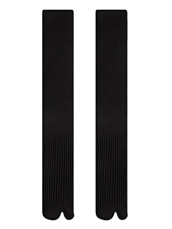 henrik vibskov Knee-High Ribbed Tabi Socks - Black