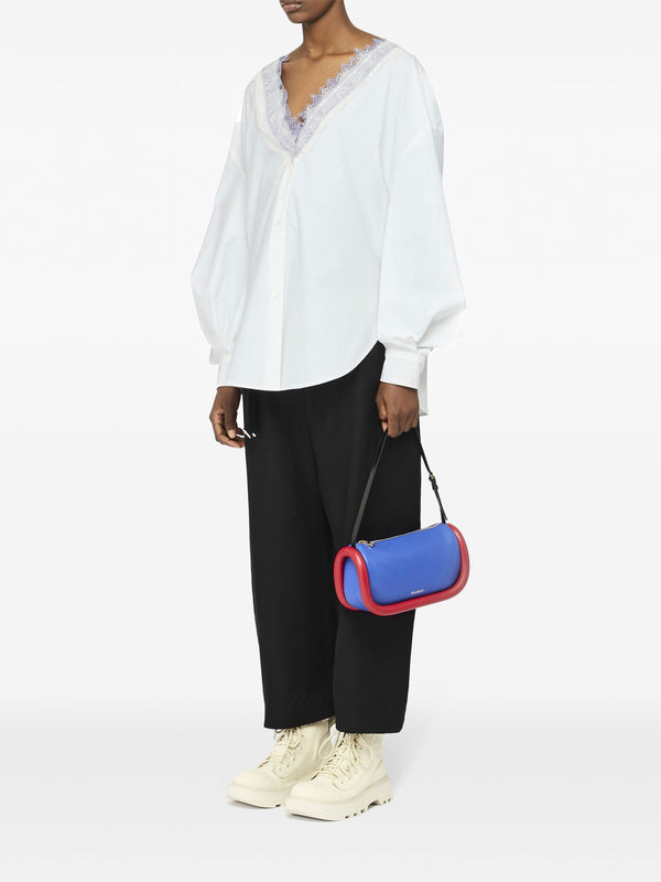 Henrik Vibskov Lace Trim V Neck Shirt - White