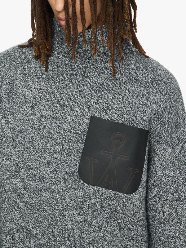 Henrik Vibskov Leather Patch Pocket Jumper - Grey