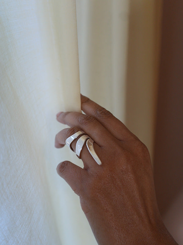 Henrik Vibskov Lily Ring Swirl - Sterling Silver