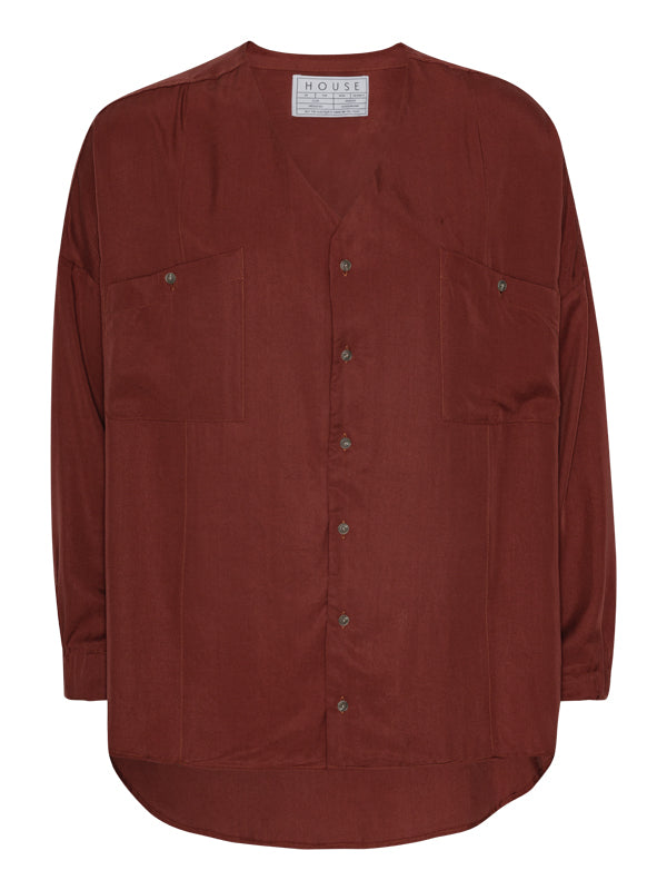 henrik vibskov Luiz Shirt - Red Earth