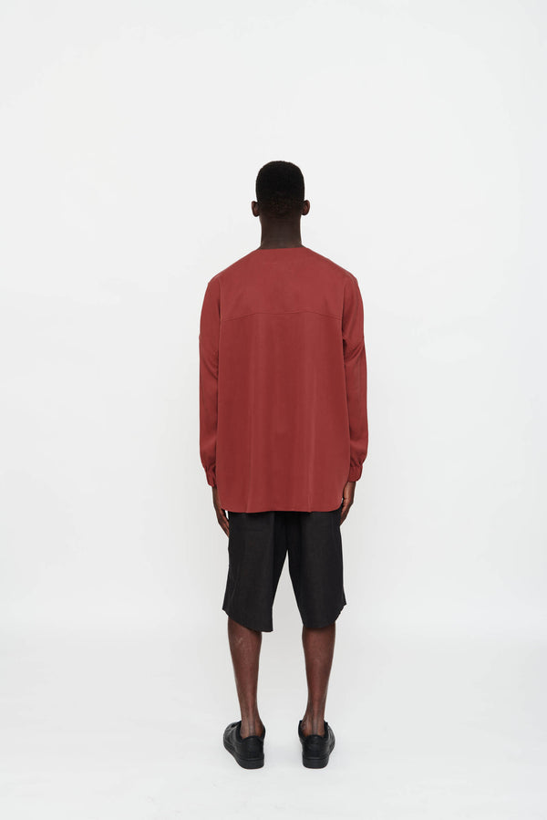 Henrik Vibskov Luiz Shirt - Red Earth