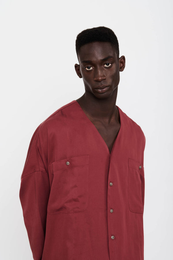 Henrik Vibskov Luiz Shirt - Red Earth
