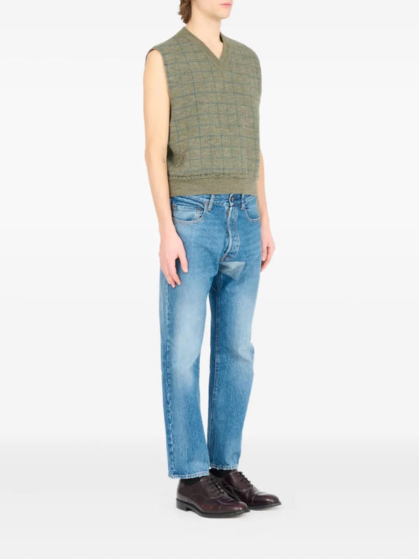 Henrik Vibskov Male Knit Vest - Military Green