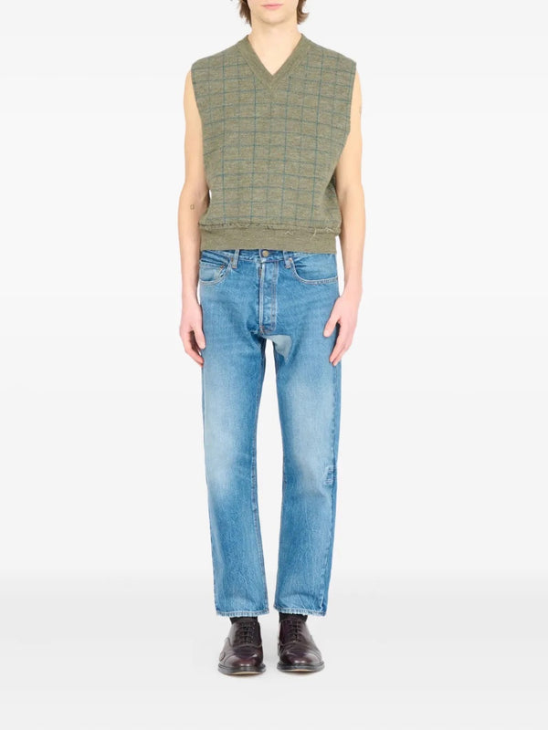 Henrik Vibskov Male Knit Vest - Military Green