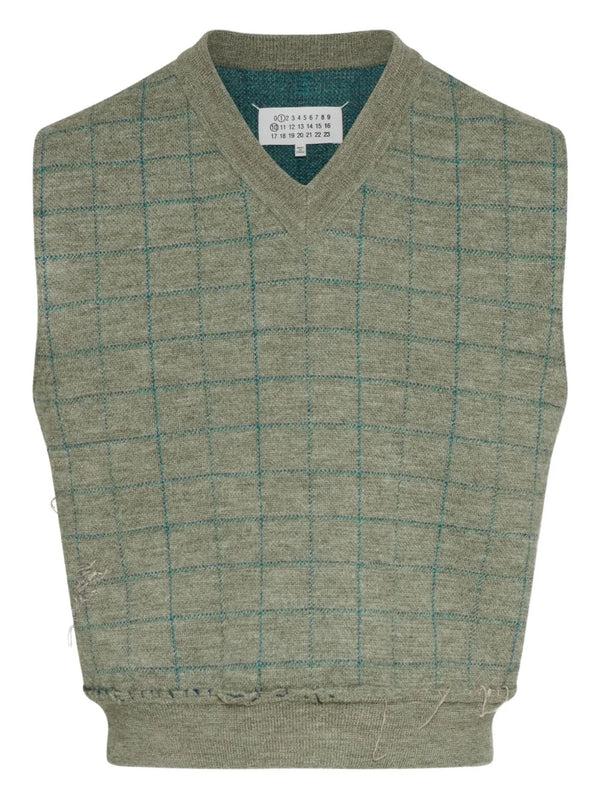 henrik vibskov Male Knit Vest - Military green