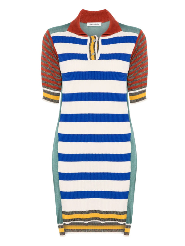 henrik vibskov Mix Polo Dress - Teal Mix