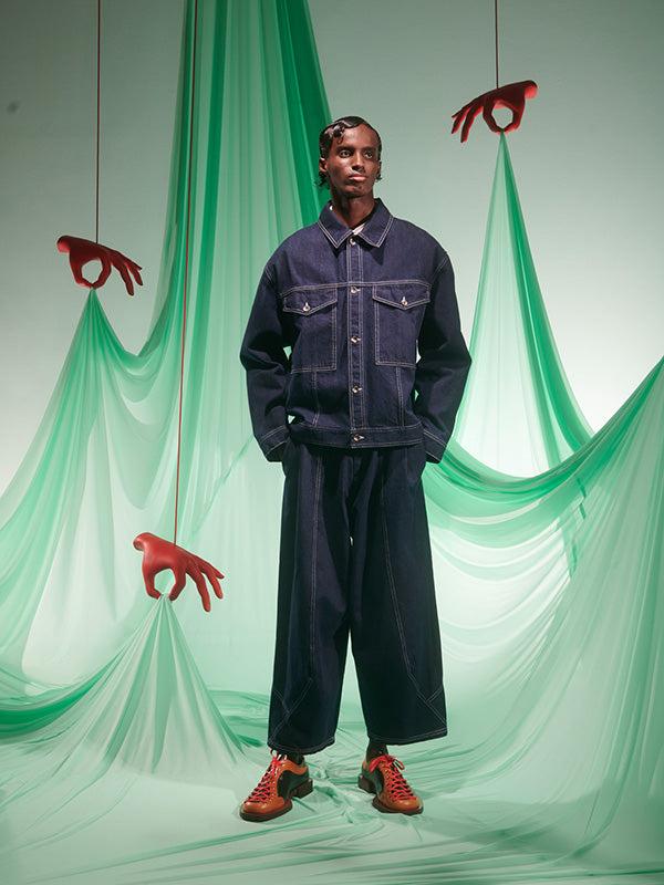 Henrik Vibskov Mojave Denim Pants - Navy Denim