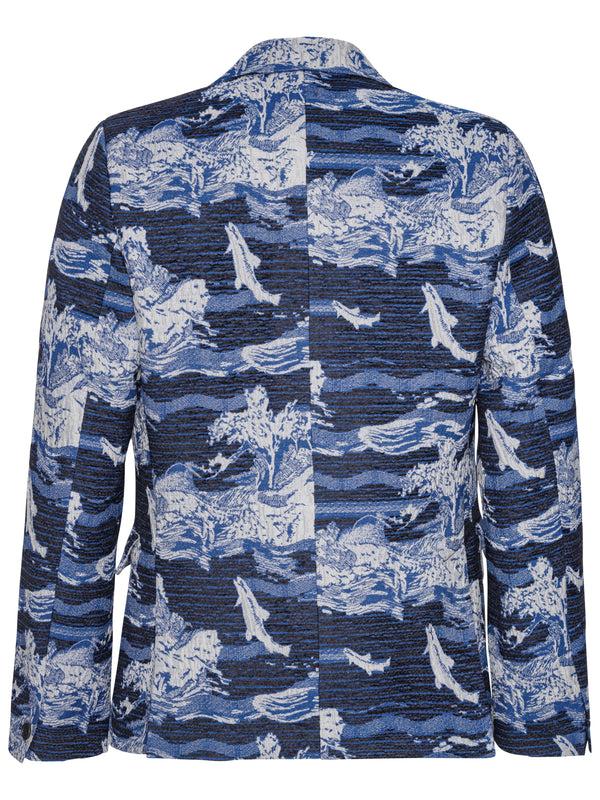 Henrik Vibskov Motif Blazer - Fishes Blue