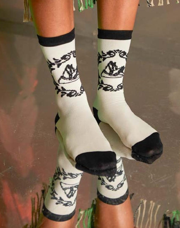 Henrik Vibskov Napkin Socks Femme - White Napkin