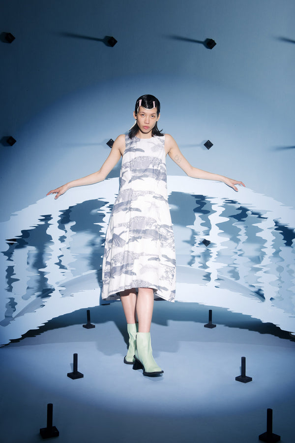 Henrik Vibskov New Free Dress - Black White Ikat