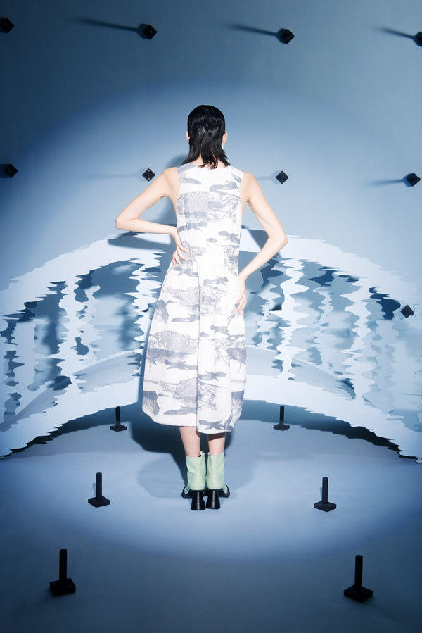 Henrik Vibskov New Free Dress - Black White Ikat