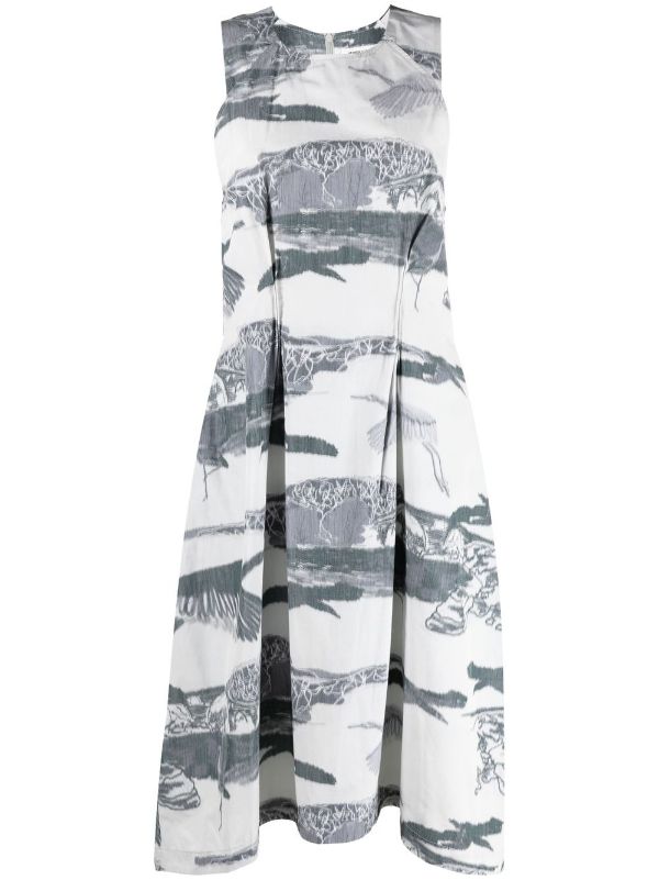 henrik vibskov New Free Dress - Black White Ikat