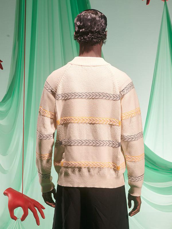 Henrik Vibskov New Stitch Jumper - Beige Mixed Black