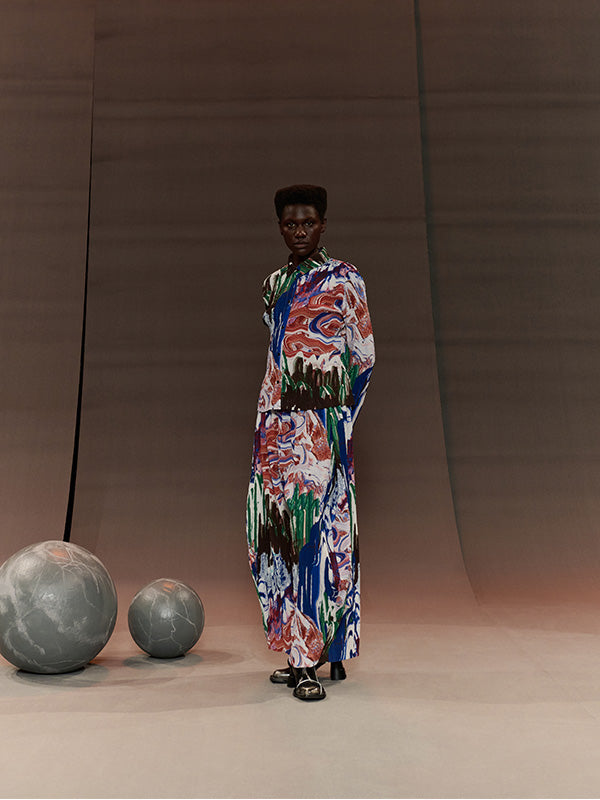 Henrik Vibskov O Pants - Graphic Slopes Light