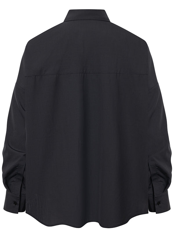 Henrik Vibskov Parker Wool Shirt - Charcoal