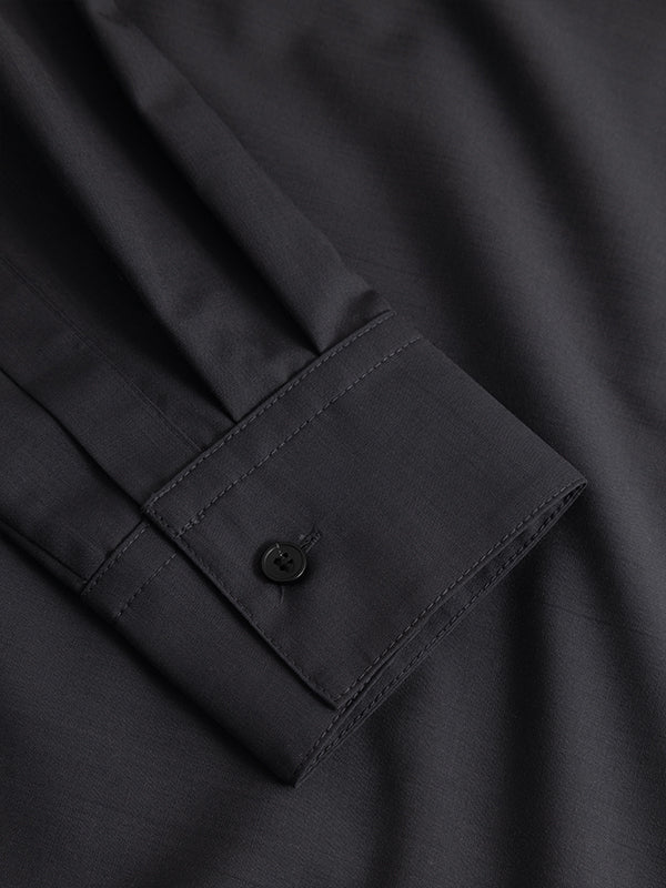 Henrik Vibskov Parker Wool Shirt - Charcoal