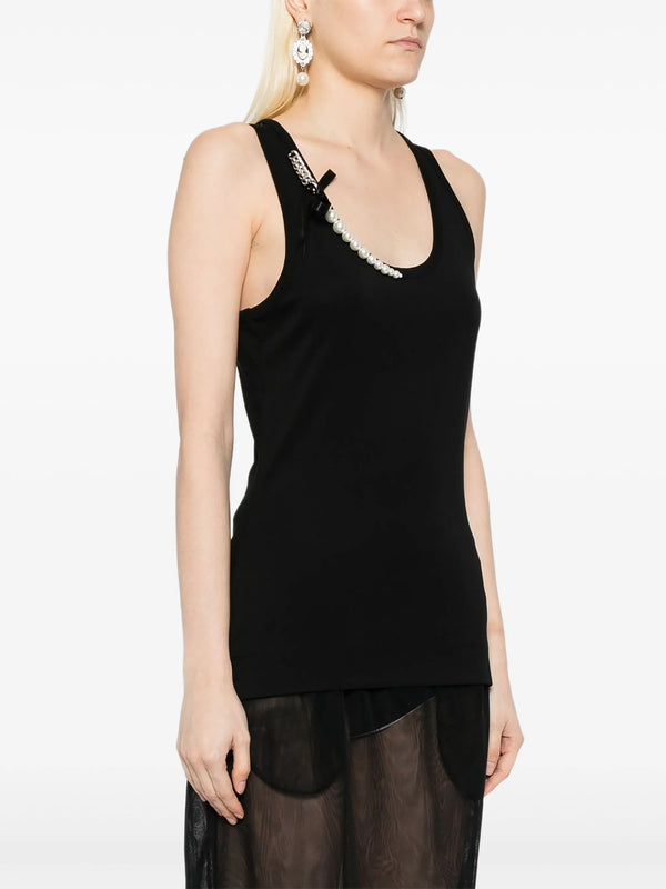 Henrik Vibskov Pearl Chain Sculpt Vest - Black/Pearl