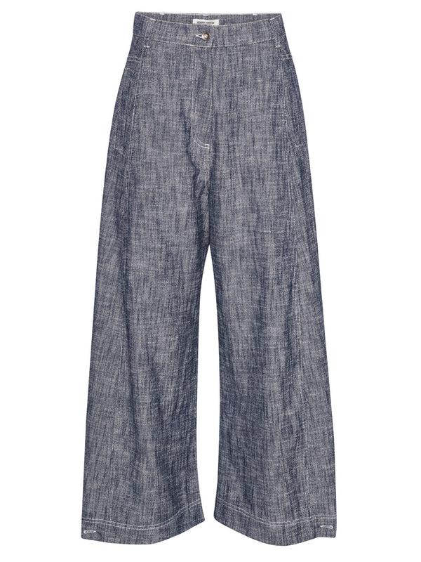 henrik vibskov Post Denim Pants - Blue White Blur