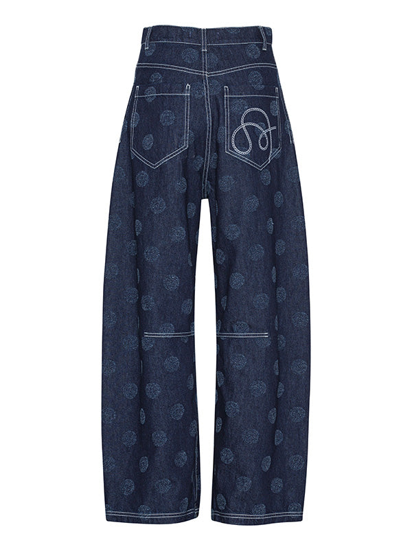Henrik Vibskov Post Denim Pants - Needle Punch Dots