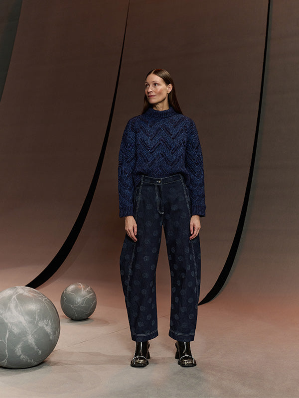 Henrik Vibskov Post Denim Pants - Needle Punch Dots