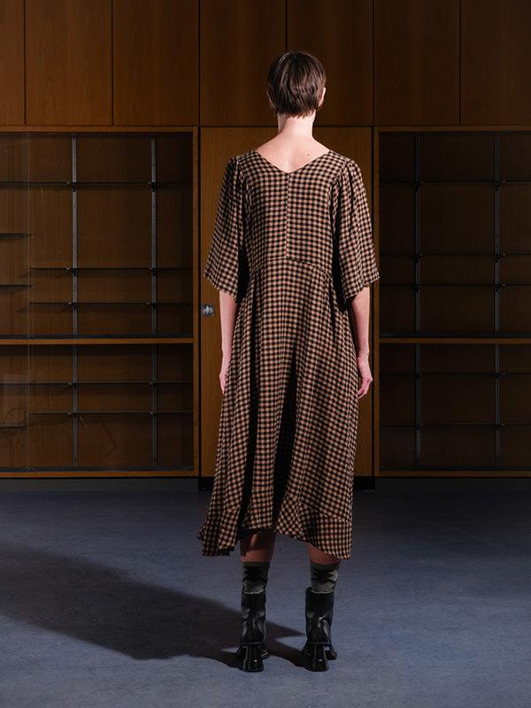 Henrik Vibskov Pump Dress - Beige Black Checks