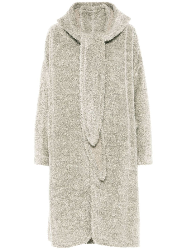 henrik vibskov Raw Wool Loop Yarn Coat - Cool Grey