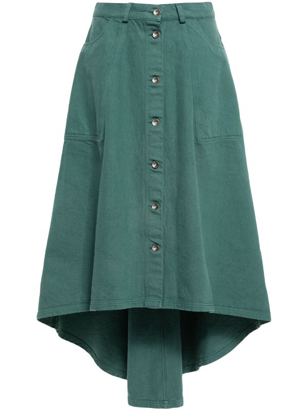 henrik vibskov Regain Denim Skirt - Mallard Green
