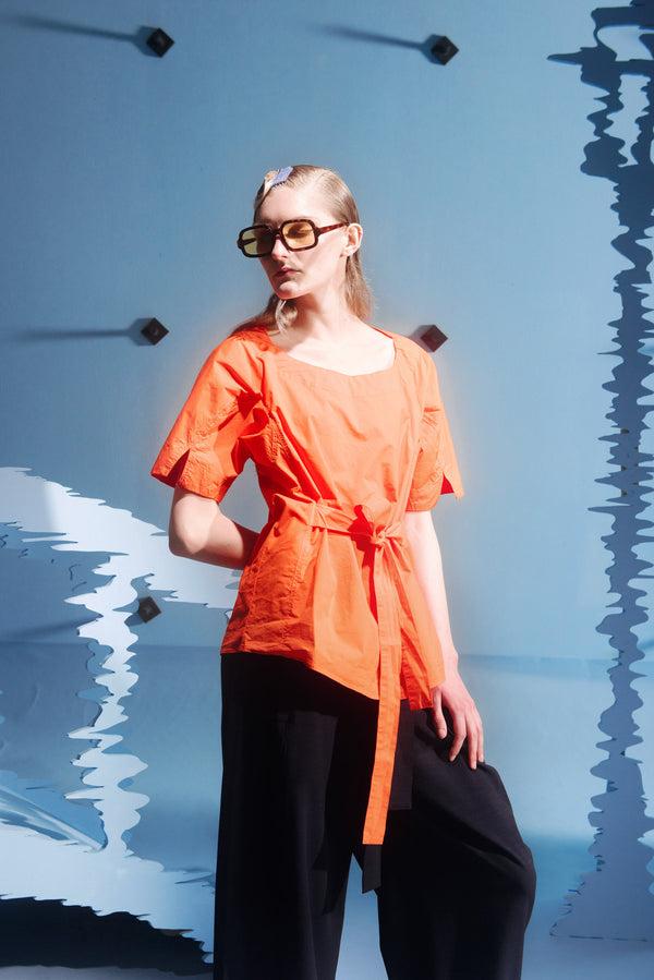 Henrik Vibskov Renee Blouse - Flame Orange