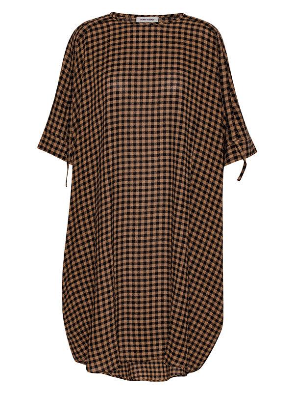 henrik vibskov Renew Dress - Beige Black Checks