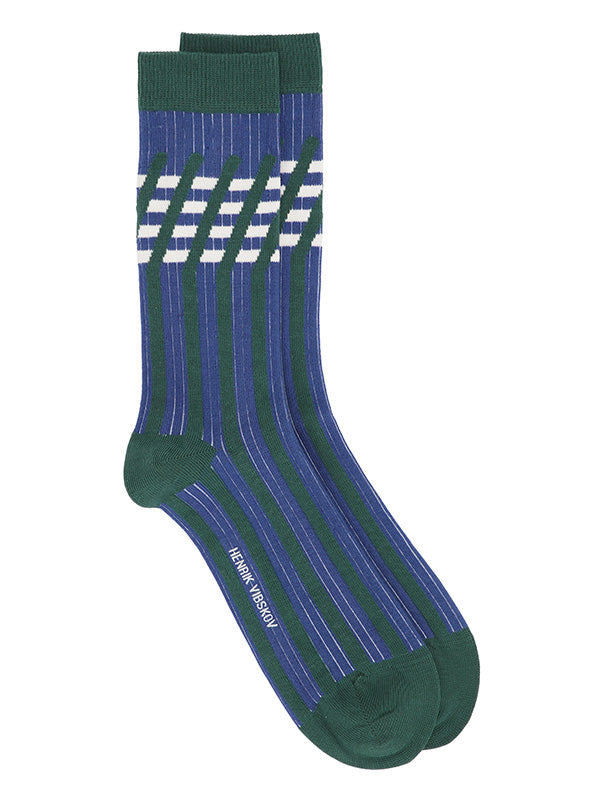 henrik vibskov Stripes Socks Homme - Stripes Green