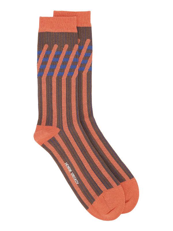 henrik vibskov Stripes Socks Homme - Stripes Orange