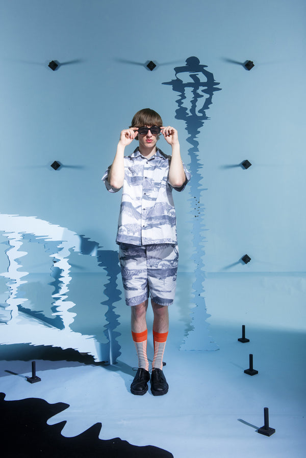 Henrik Vibskov The Artist Shirt - Black White Ikat