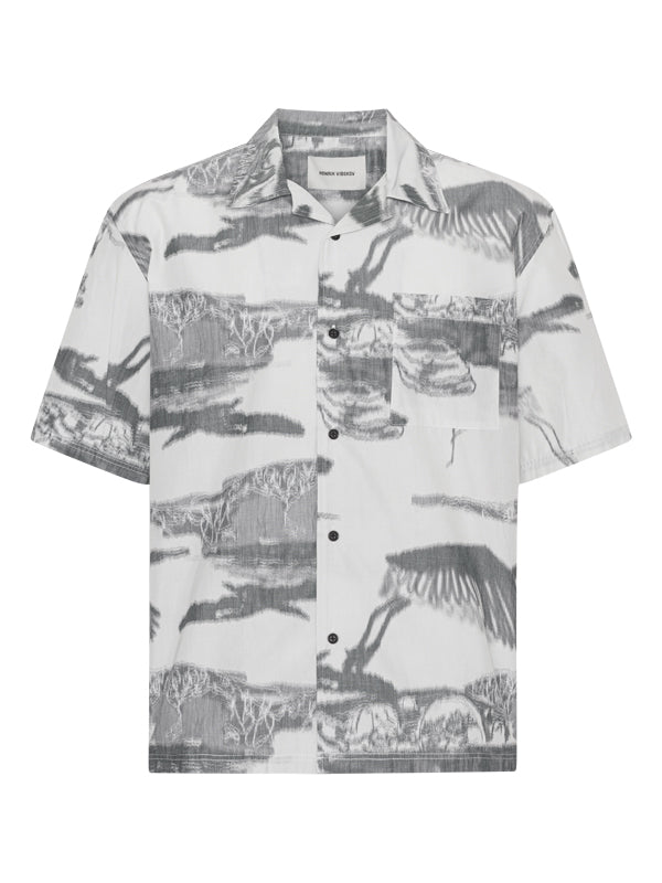 henrik vibskov The Artist Shirt - Black White Ikat
