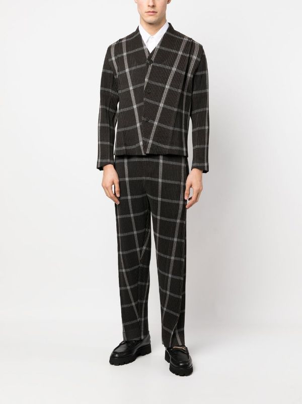 Henrik Vibskov Tweed Pleats Jacket - Black Check