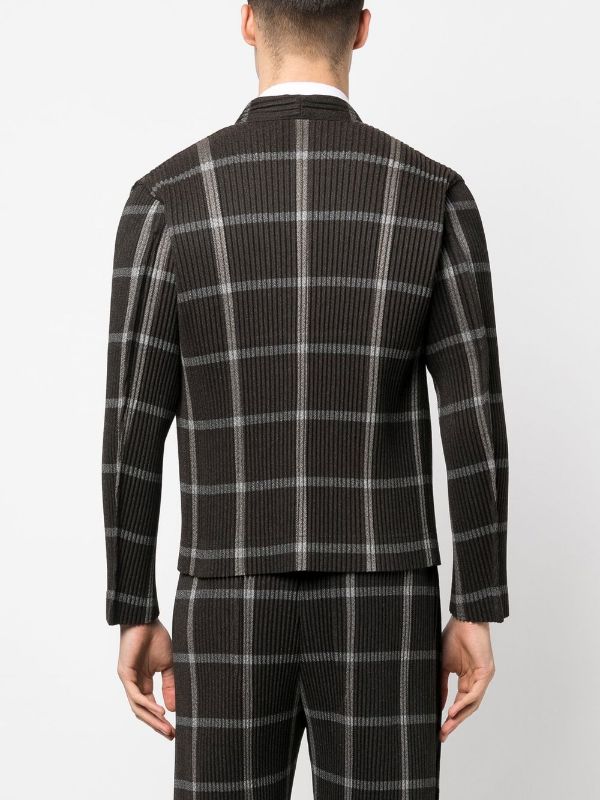 Henrik Vibskov Tweed Pleats Jacket - Black Check