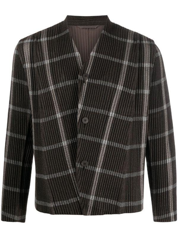 henrik vibskov Tweed Pleats Jacket - Black Check