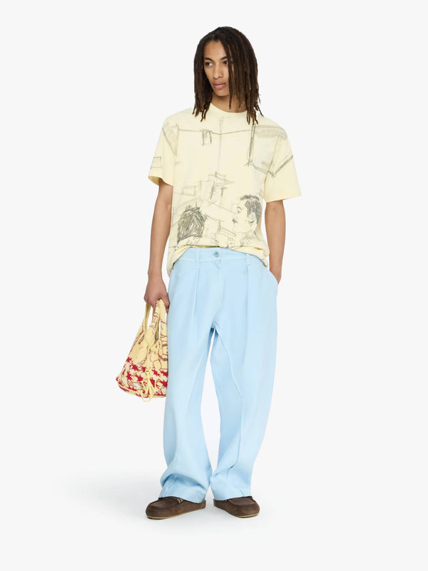 Henrik Vibskov Twisted Seam Trousers - Pale Blue