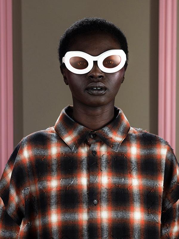 Henrik Vibskov Tyler Sunglasses - White Orange