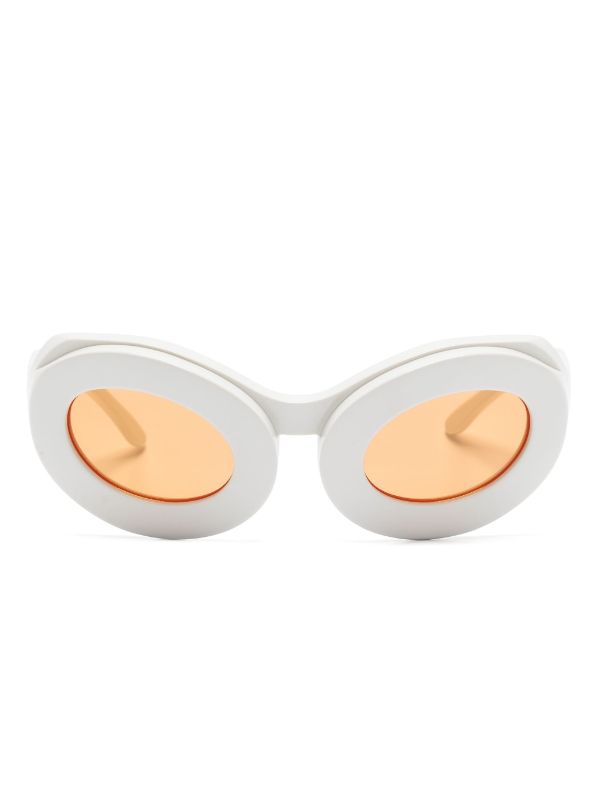 henrik vibskov Tyler Sunglasses - White Orange