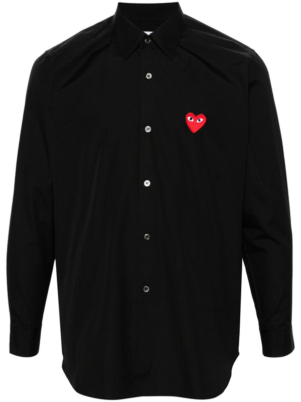 henrik vibskov Unisex LS Shirt Red Heart - Black
