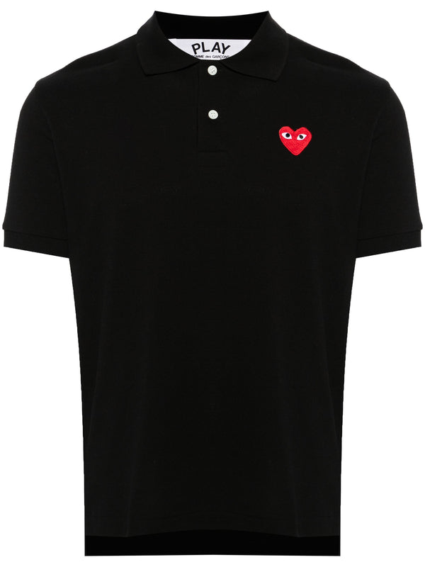 henrik vibskov Unisex Polo Shirt Red Heart - Black