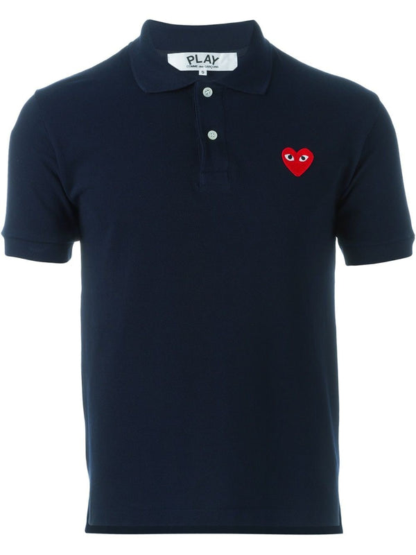 henrik vibskov Unisex Polo Shirt Red Heart - Navy