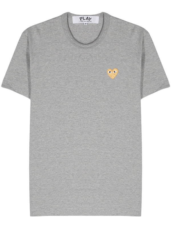henrik vibskov Unisex Short Sleeve Gold Heart - Grey